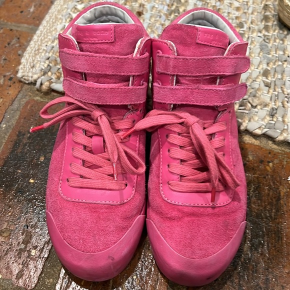 Rag & bone Nova hot pink high top sneakers size 7 - Picture 2 of 12